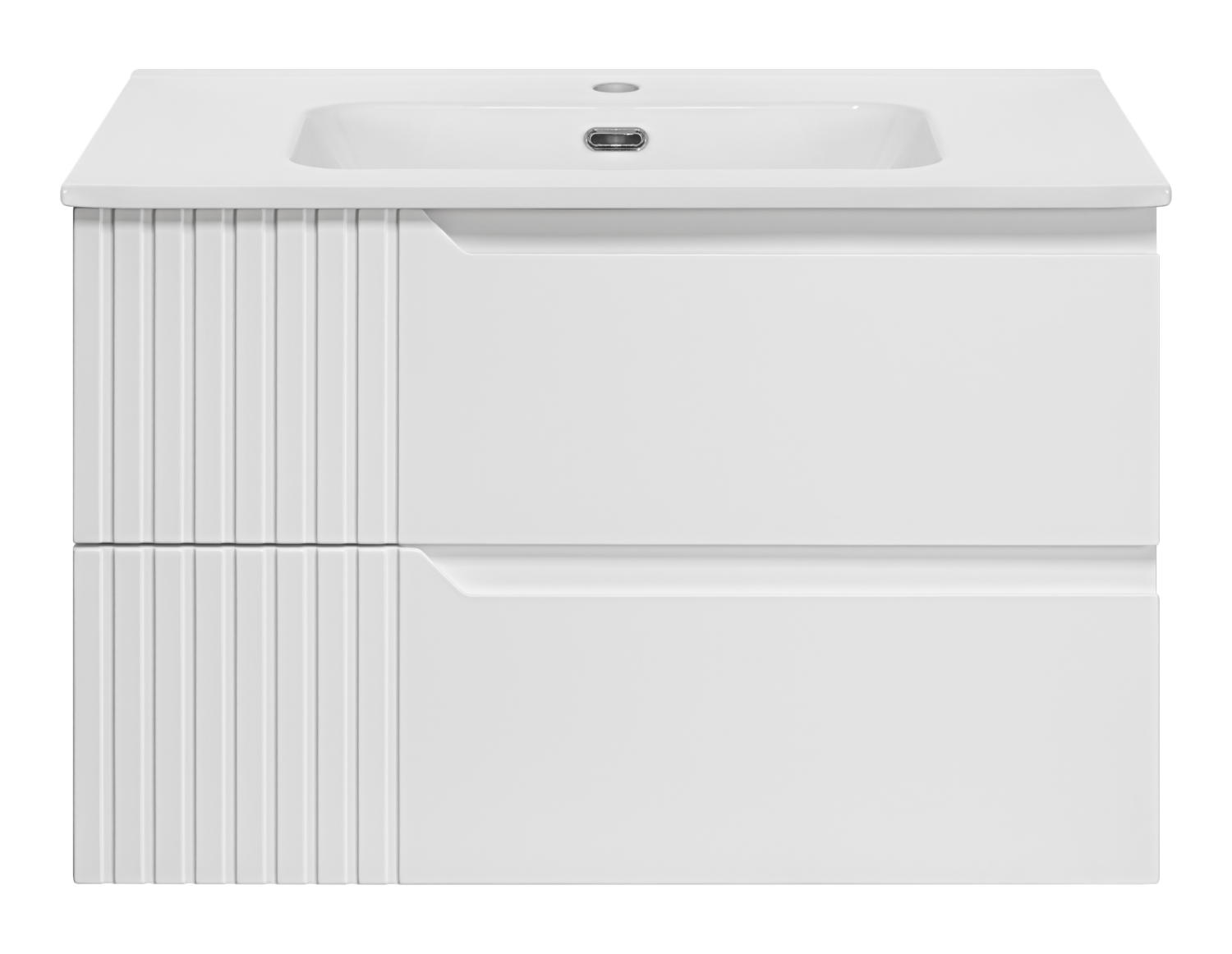 Тумба с раковиной Brevita Tivolli 80 подвесная (белая)