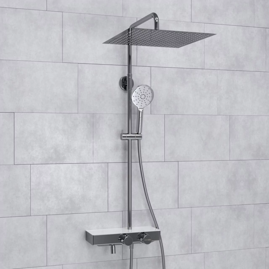 Душевая стойка WasserKraft A113.119.127.CH Thermo хром