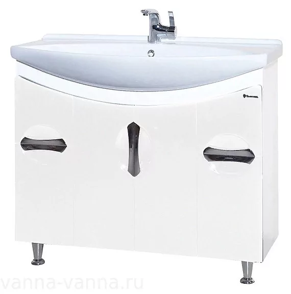 Тумба с раковиной Bellezza Лагуна 105 напольная, белая
