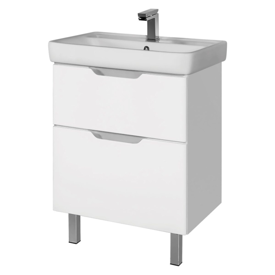 Тумба с раковиной напольная Dreja Q Plus 55 см, белый