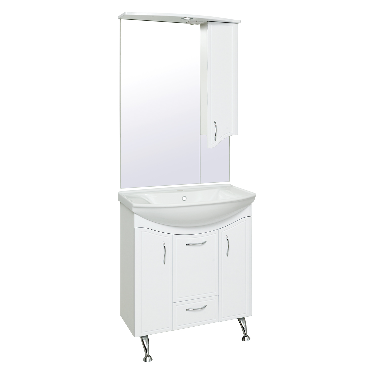 Зеркало-шкаф Runo Севилья 50 справа, белый