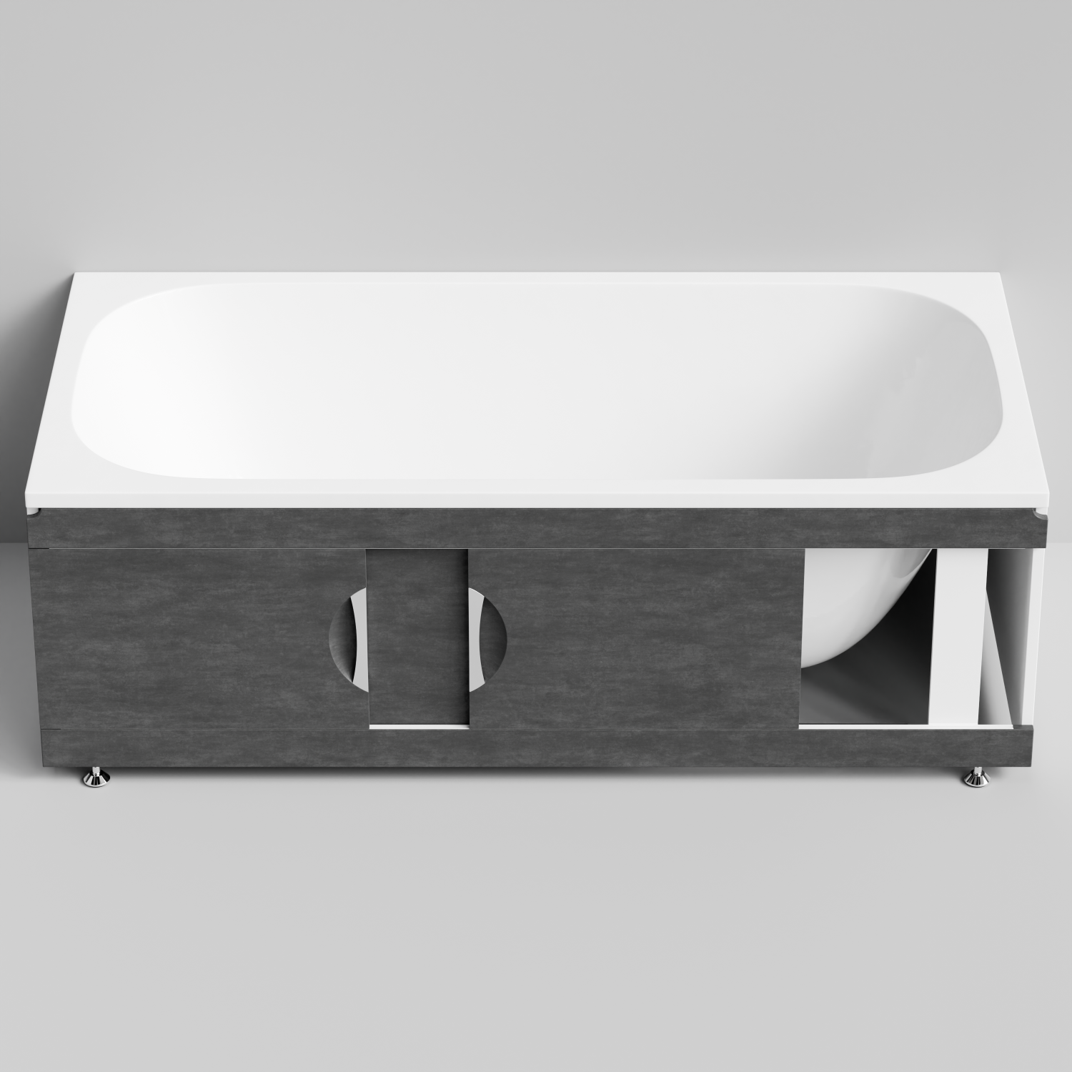 Экран под ванну Vod-ok Топ 170 раздвижной Серый камень