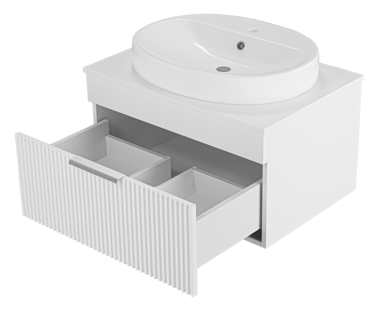 Тумба с раковиной Brevita Enfida 70 подвесная, белый