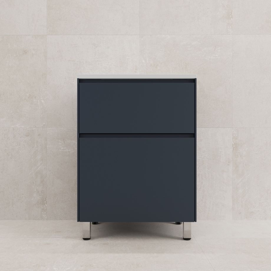 Тумба напольная Style Line Лима 60 с раковиной Line 60, 2 ящика, графит