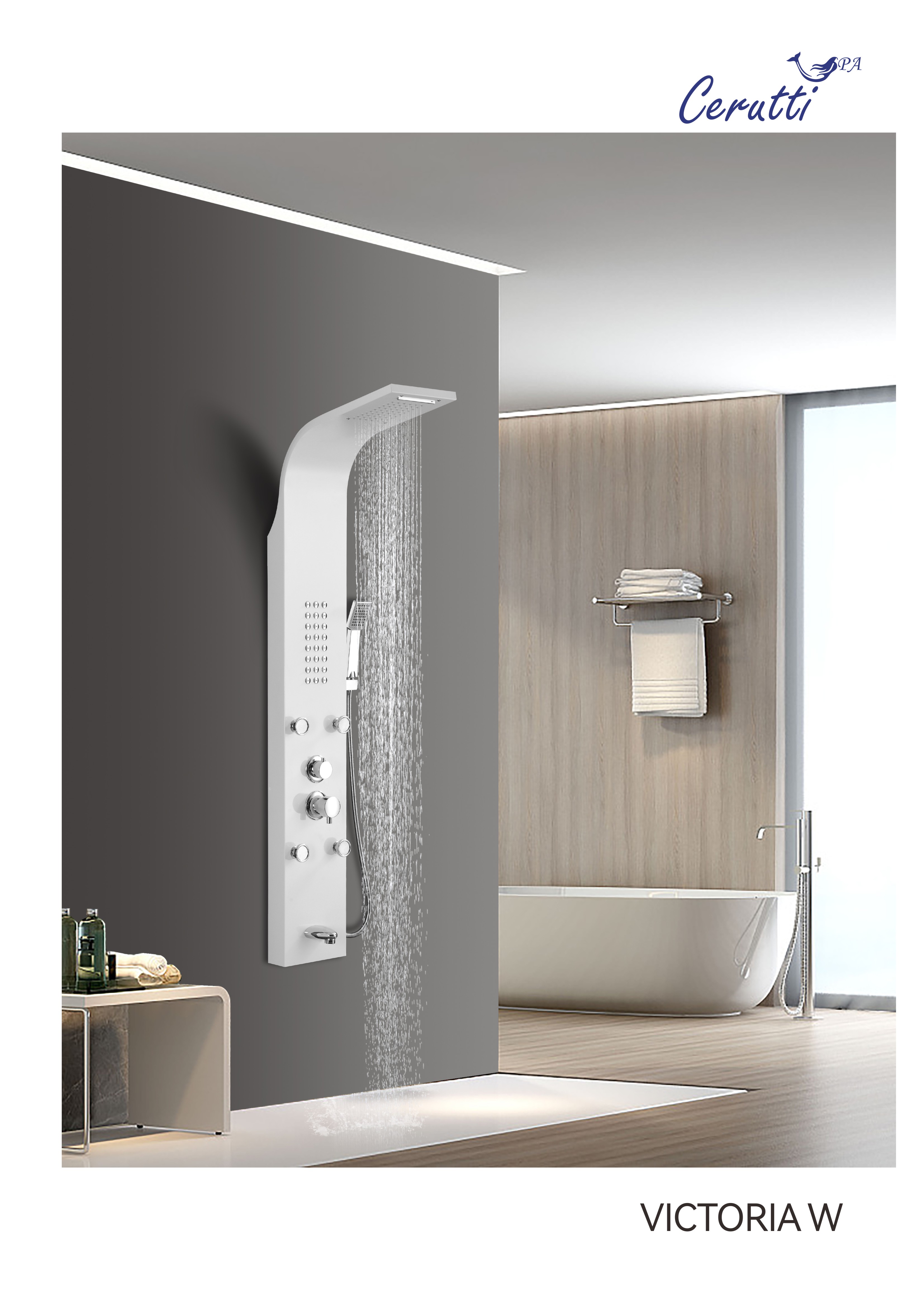 Душевая панель Cerutti Spa VICTORIA W CT9979 белый