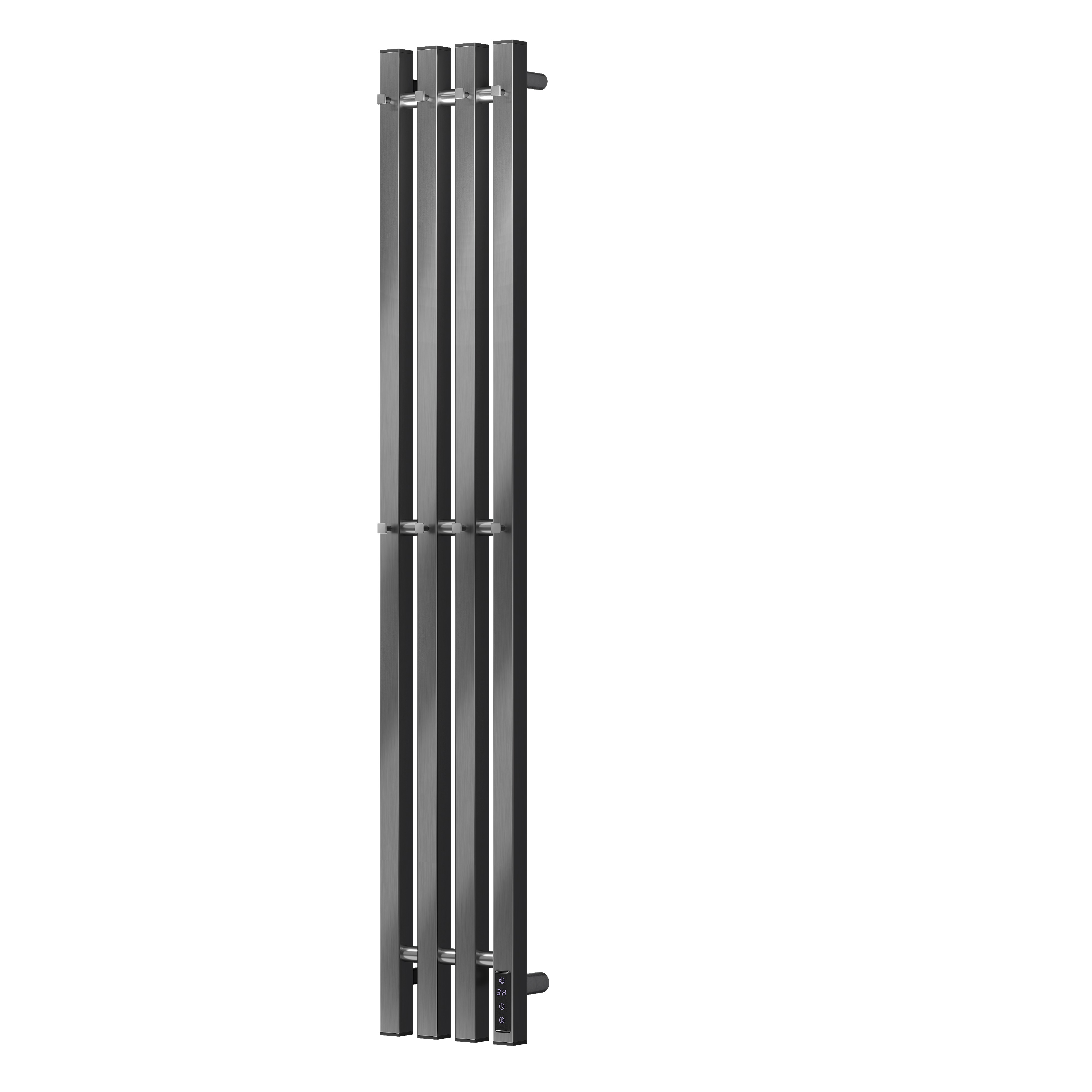 Полотенцесушитель электрический APEXTERMO Sirius SR10113GN 1100x180 с крючками, оружейная сталь