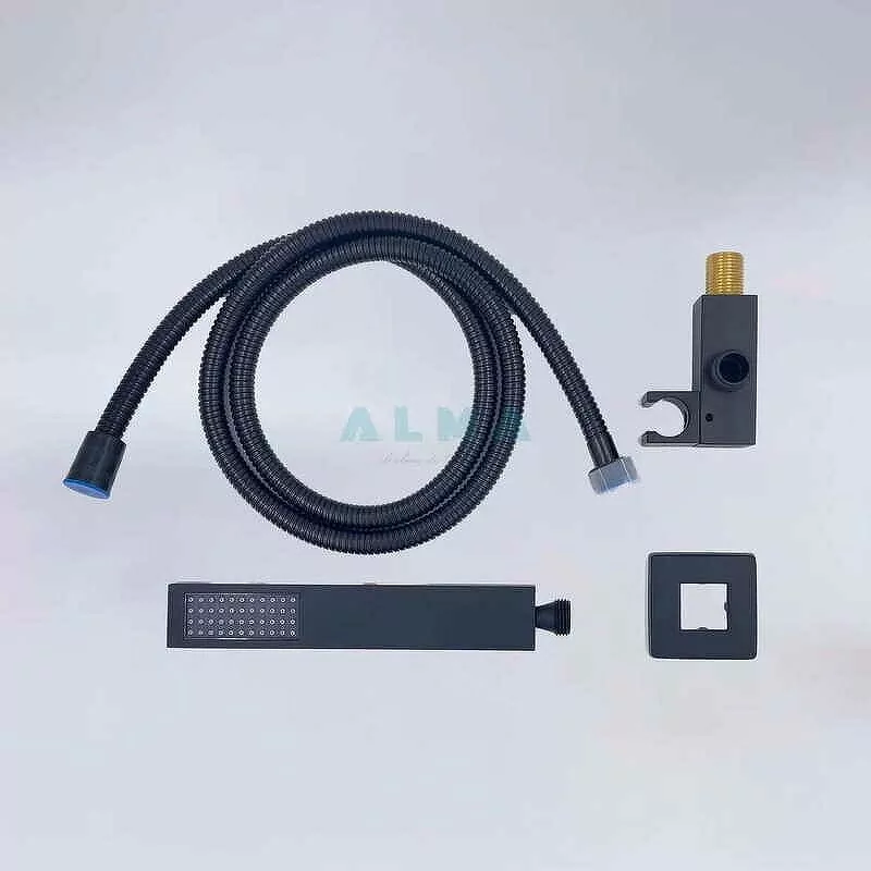 Душевой комплект ALMAes Leine TVZ-0810 черный матовый