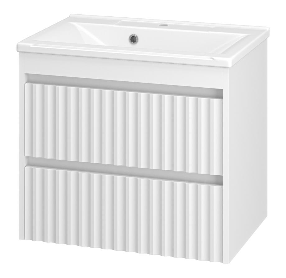 Тумба с раковиной Brevita Balaton 65 подвесная, белый