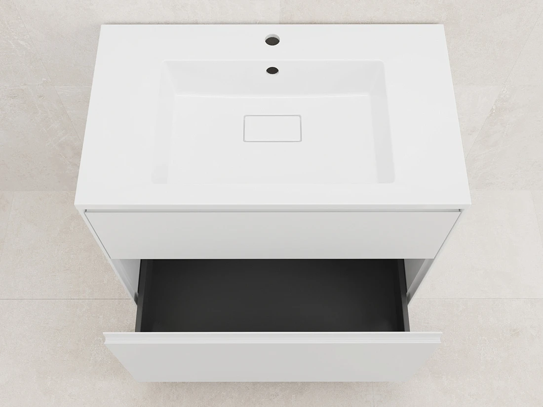 Тумба с раковиной Style Line Лима 80 напольная, белый матовый