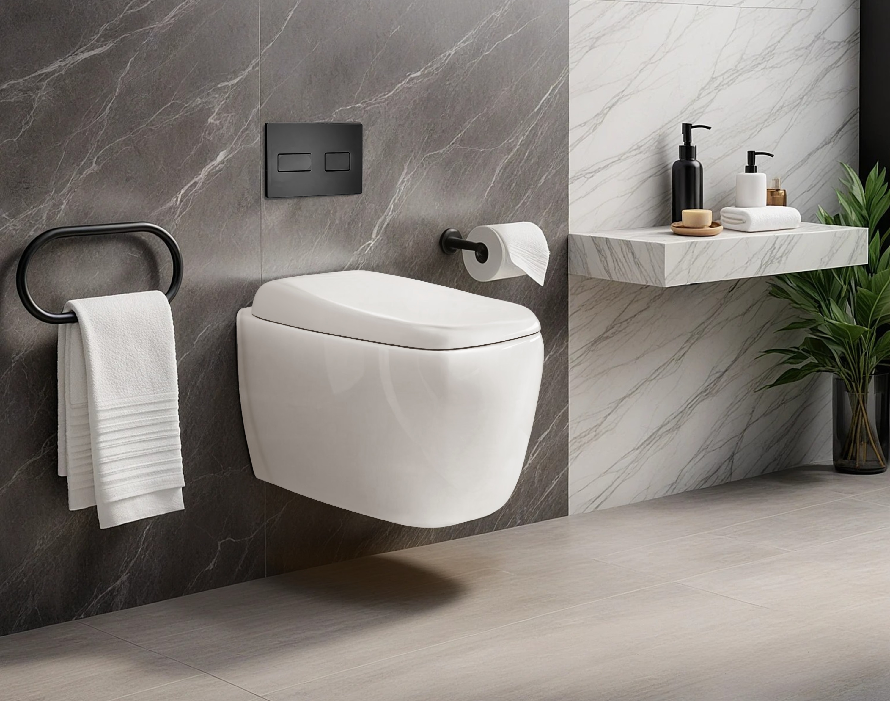 Унитаз Ceruttispa ROMINA Aria Tornado CT10613 подвесной, белый