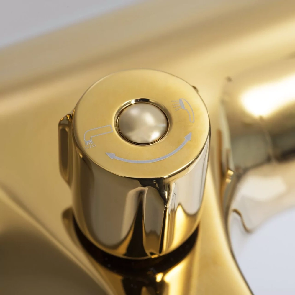 Смеситель для ванны WasserKraft Sauer 7101 глянцевое золото от магазина Vanna-Vanna.ru!