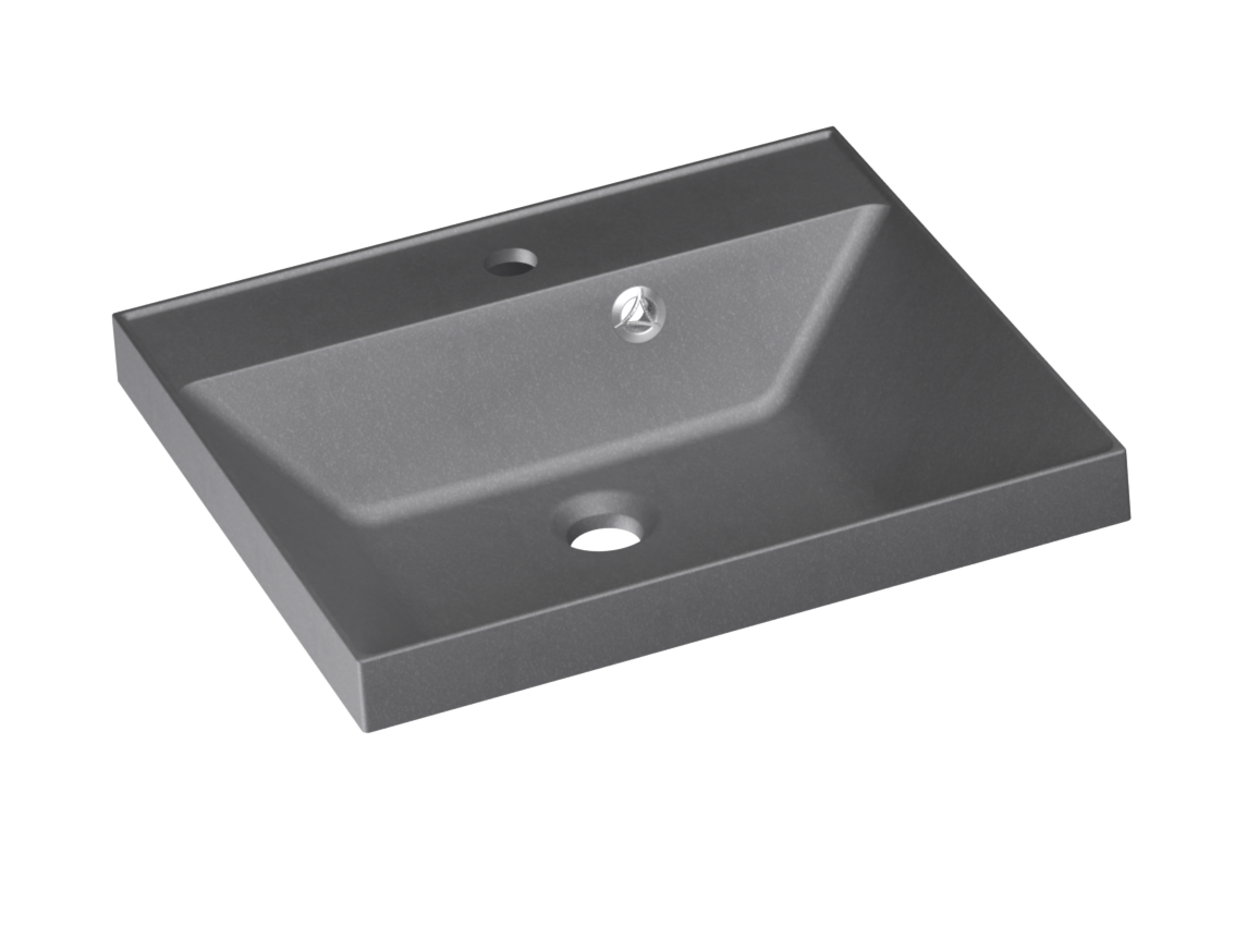 Тумба напольная Style Line Батлер 50 с раковиной Asti 50 серый шелк, антискрейтч серый