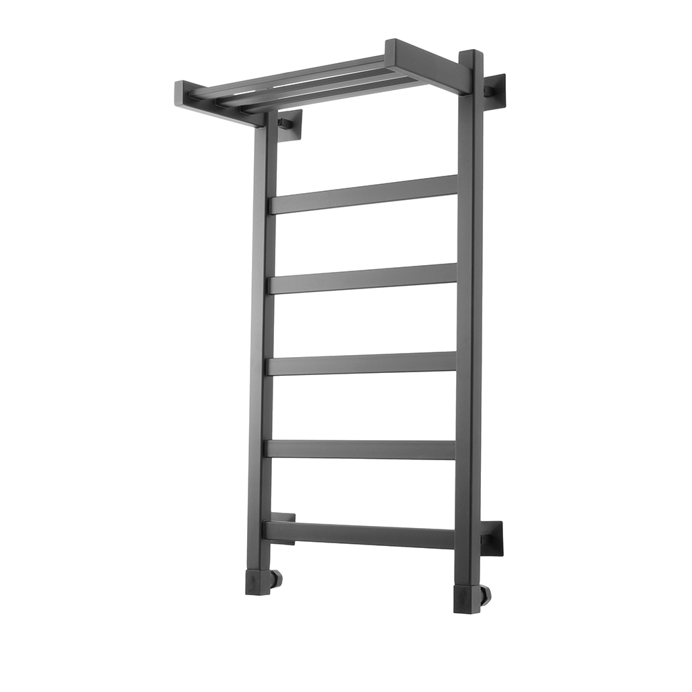 Полотенцесушитель водяной Domoterm Квадро Плюс с Полкой П6 400x800 черный