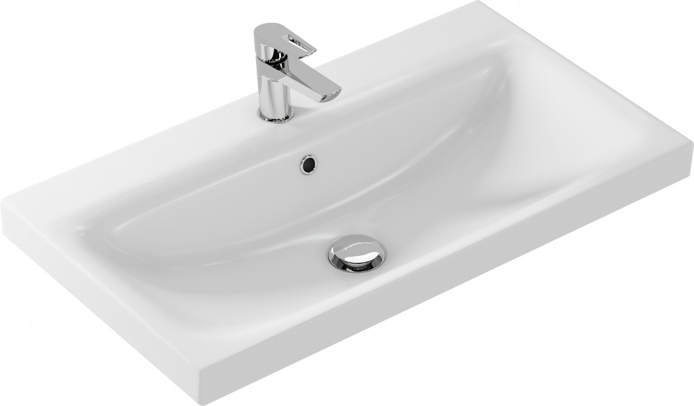 Тумба напольная SanStar Адель 80 с раковиной Moduo 80, белая