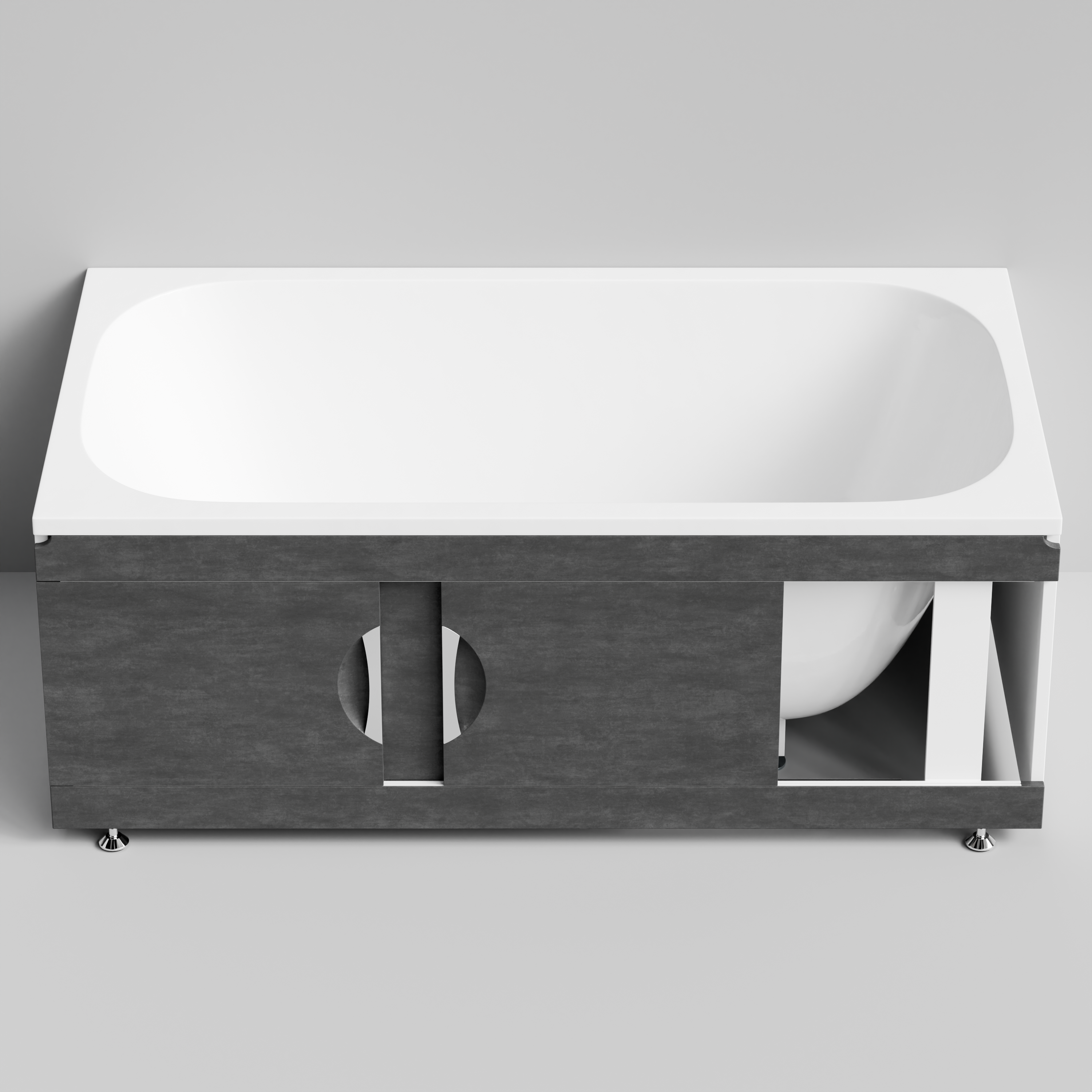 Экран под ванну Vod-ok Топ 150 раздвижной Серый камень