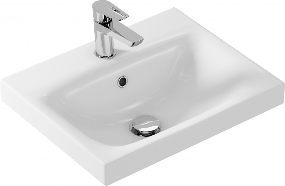 Тумба напольная SanStar Модена 50 с раковиной Moduo 50, белая