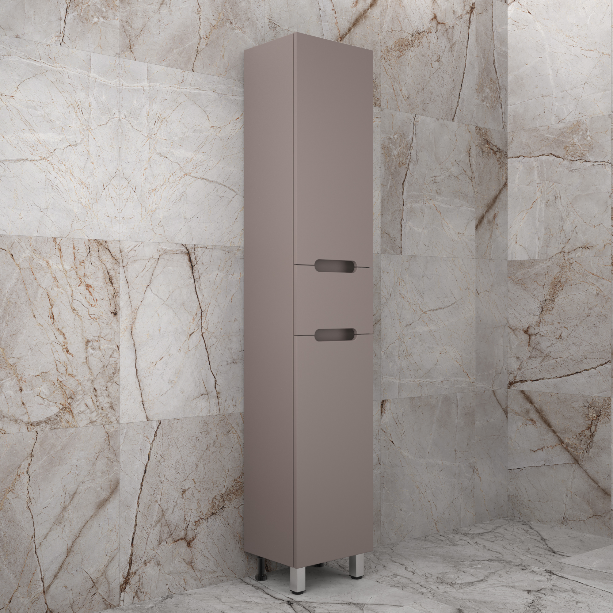 Пенал напольный Style Line Матис 36 см 1 ящик, тауп темный, PLUS