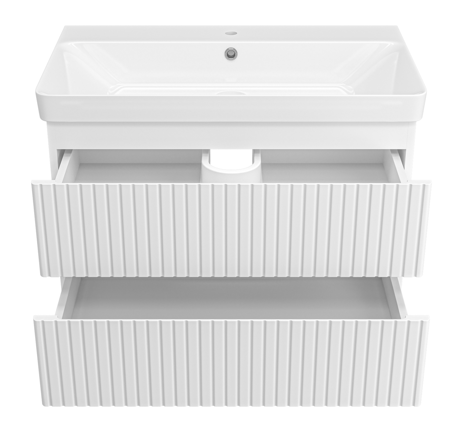 Тумба с раковиной Brevita Victory 80 подвесная, белый