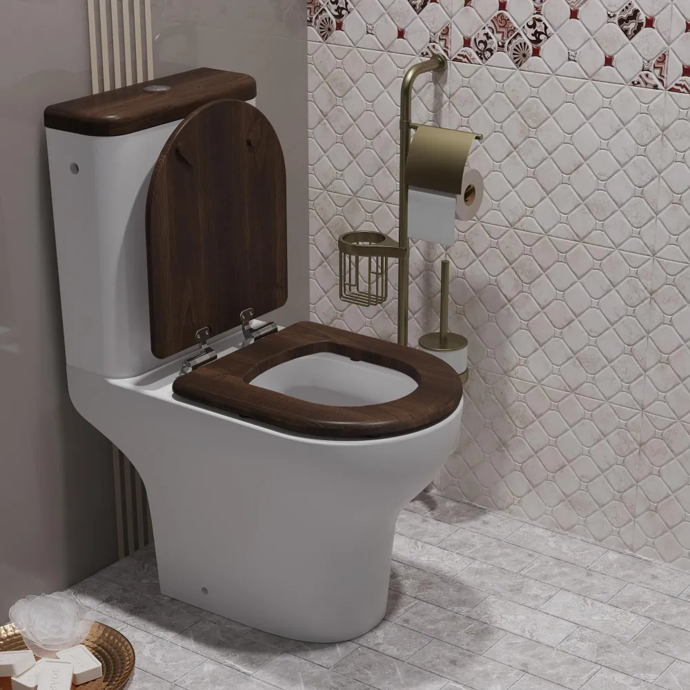 Унитаз-компакт Opadiris Палермо OS24724A белый, антикварный орех