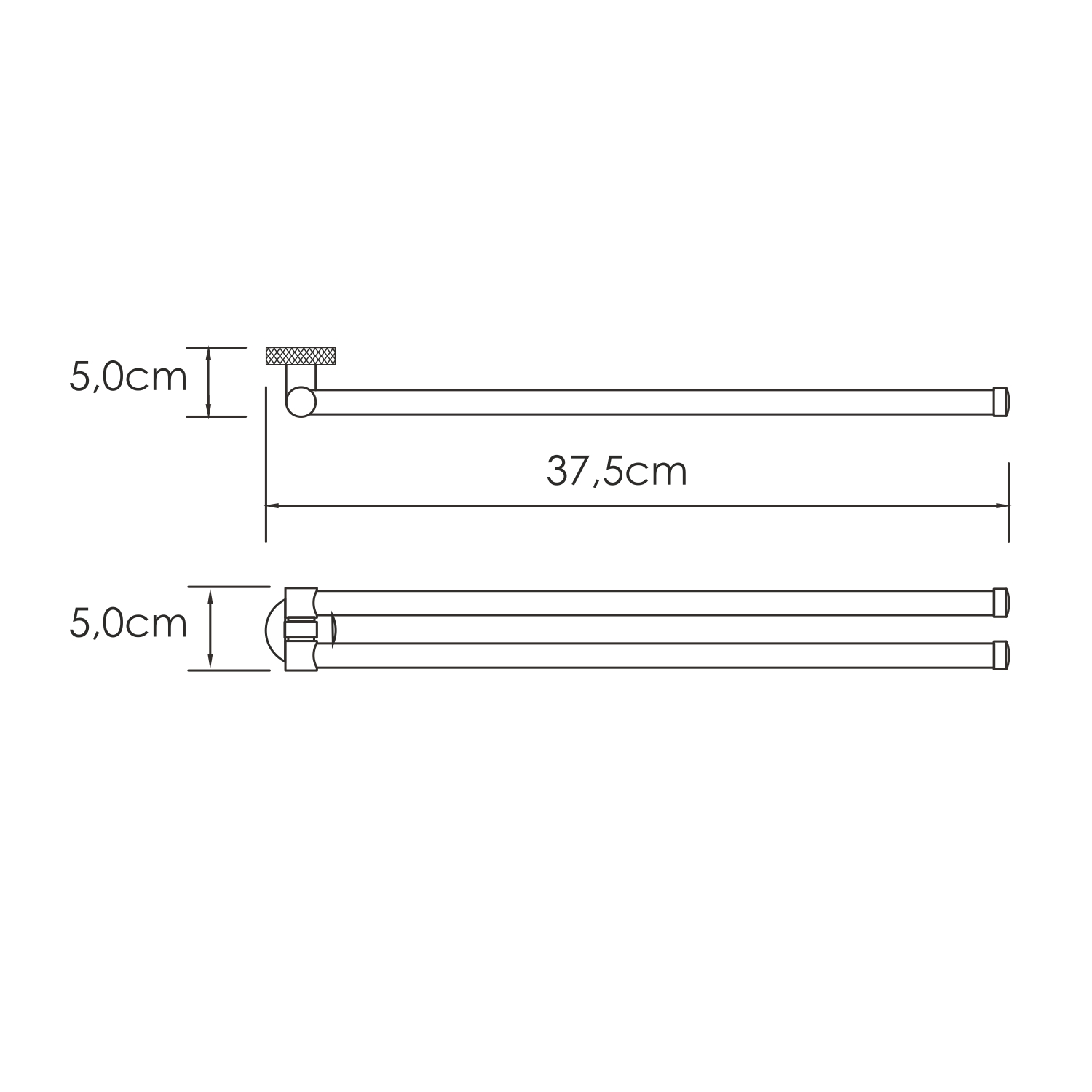 Полотенцедержатель WasserKRAFT Tauber K-64431 никель
