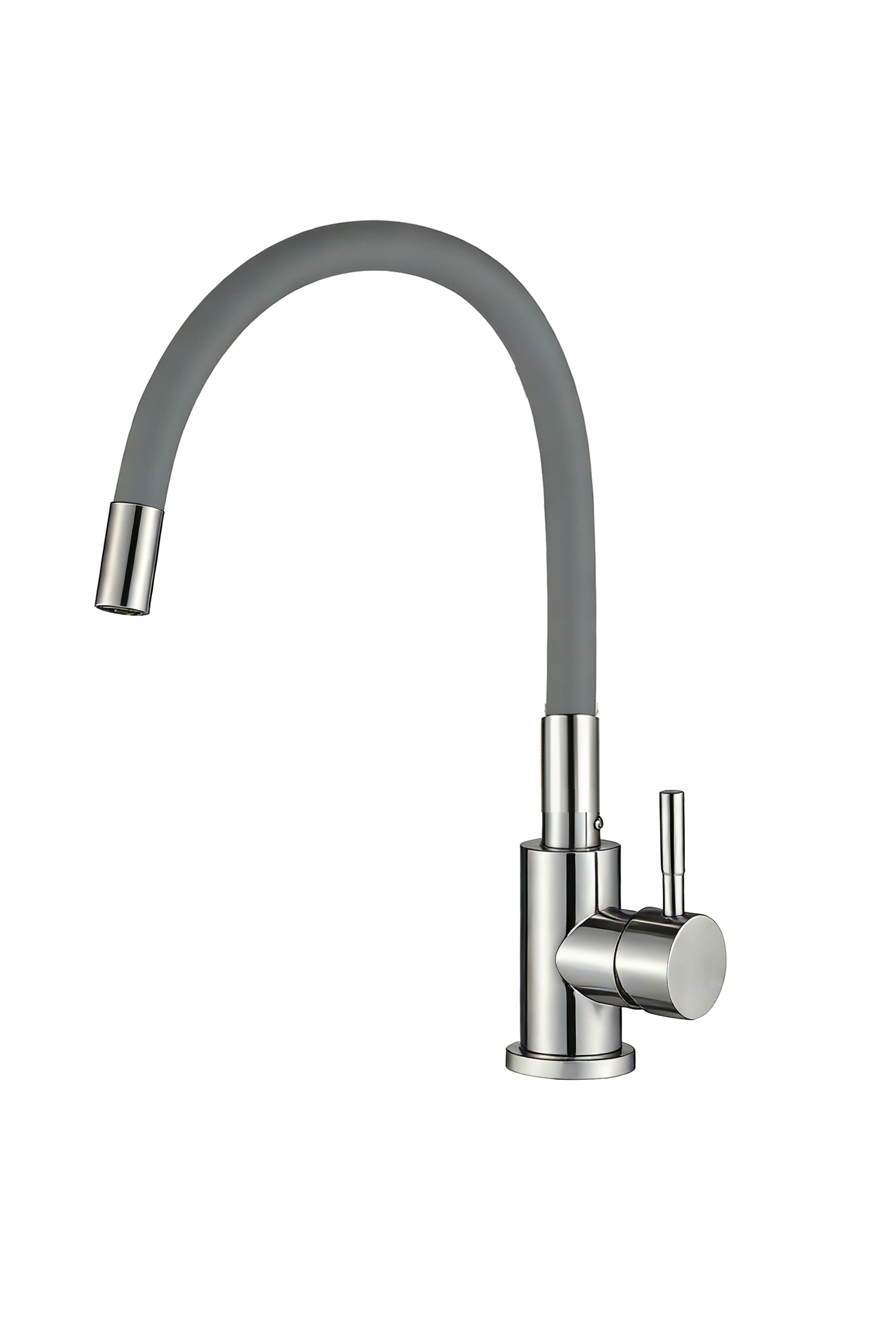 Cмеситель для кухни Ceruttispa Атэна H-G (ATENA H-G) из нержавеющей стали, цвет хром, излив серый