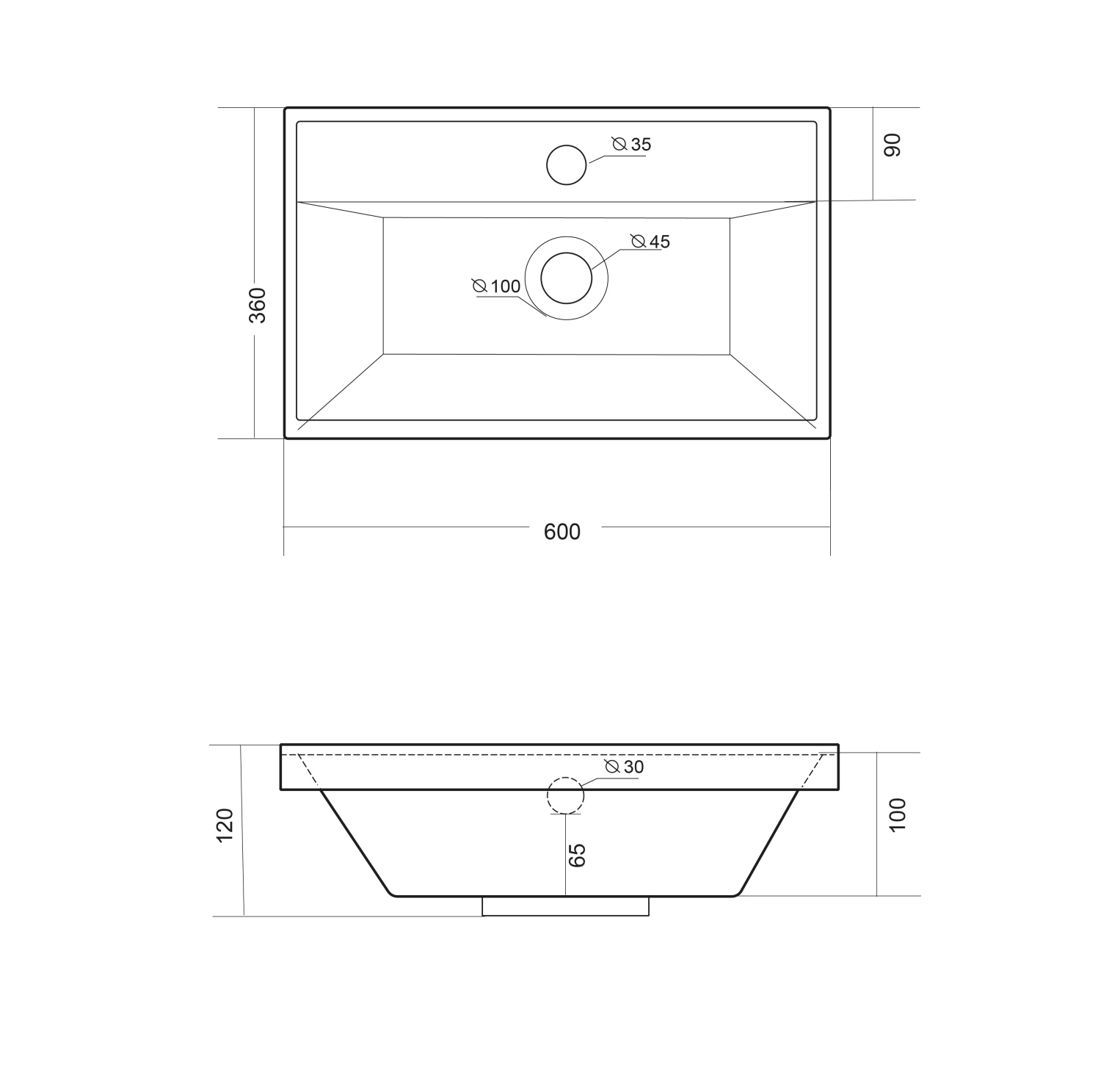 Тумба подвесная Corozo Блисс 60 с раковиной Classica Slim 60, белая