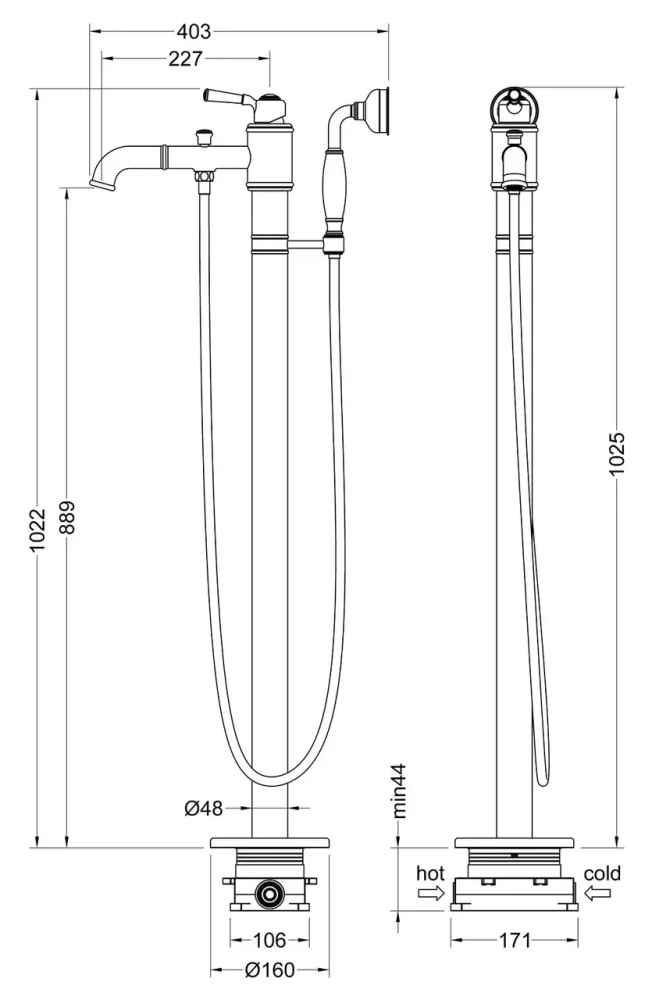 Смеситель для ванны с душем Timo Arisa 5300/03Y-CR черный матовый от магазина Vanna-Vanna.ru!