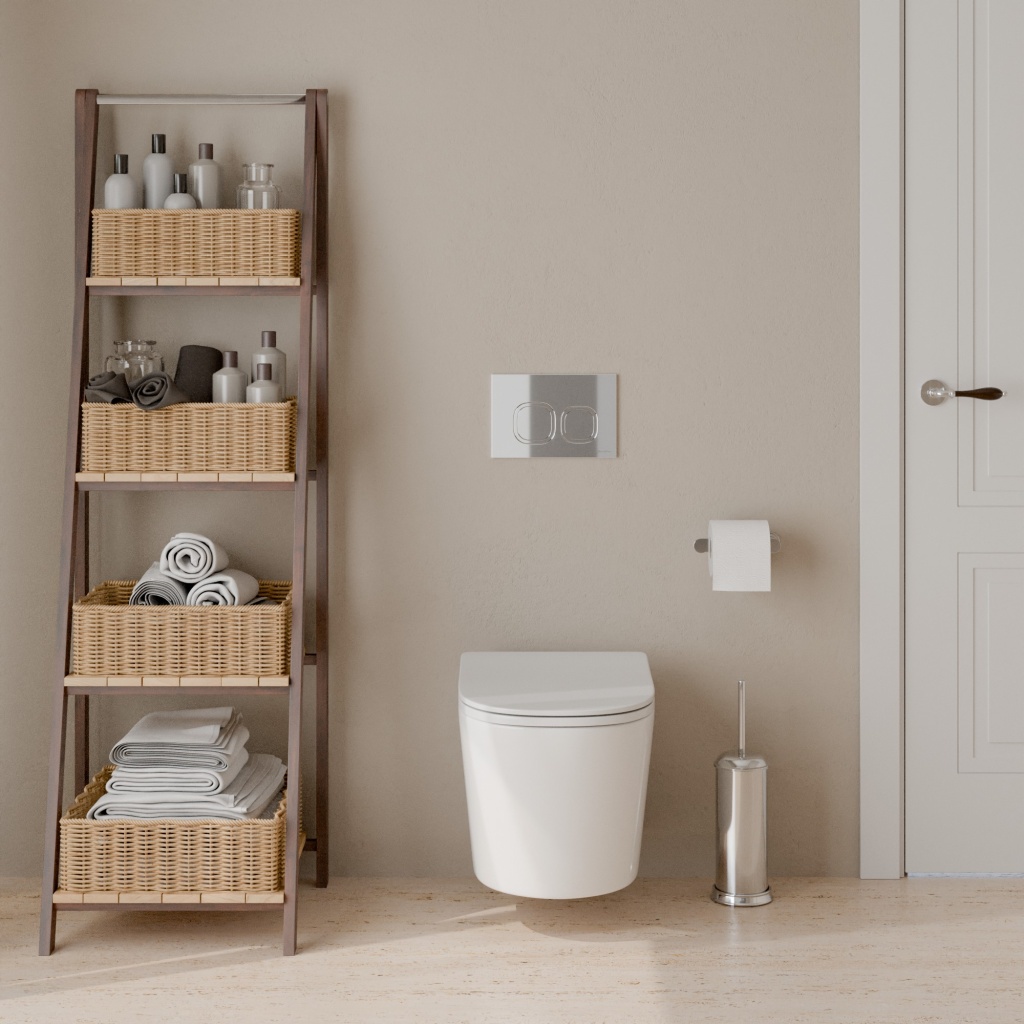 Комплект 3в1 IBERICA BLANCA инсталляция SILENCIO, унитаз BURGOS ALTO белый, кнопка смыва ESTI-Q хром глянцевый (IB001.BRA.234.833)