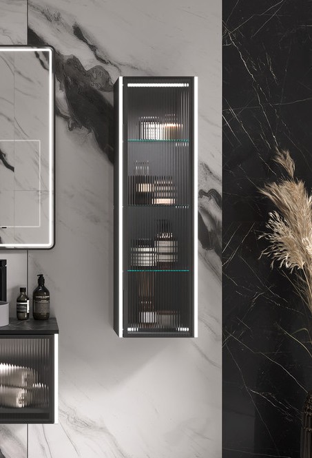 Пенал EQUIL Stoune 36 подвесной, универсальный, дуб черный