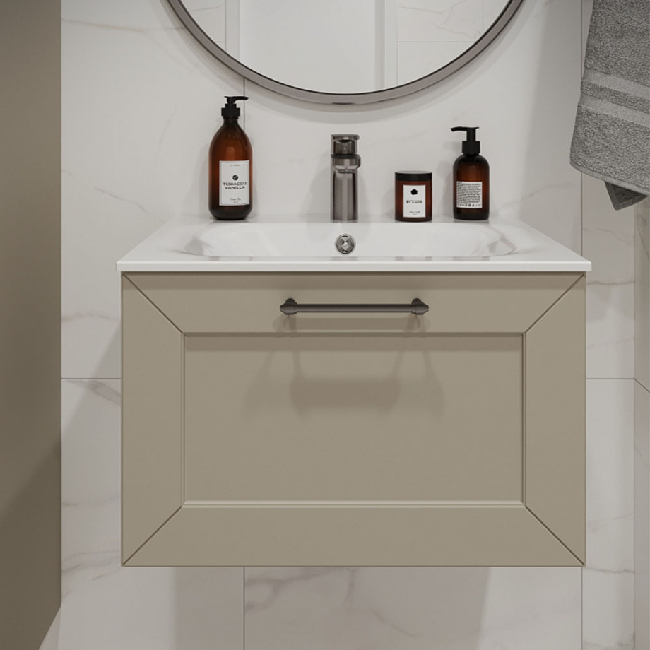 Тумба с раковиной подвесная (60 см) Terminus Victoria VIC10601900101O, айвори