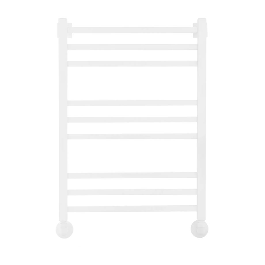 Полотенцесушитель водяной Energy Techno 800x500 белый матовый, лесенка, квадратный профиль, окрашенная нержавеющая сталь