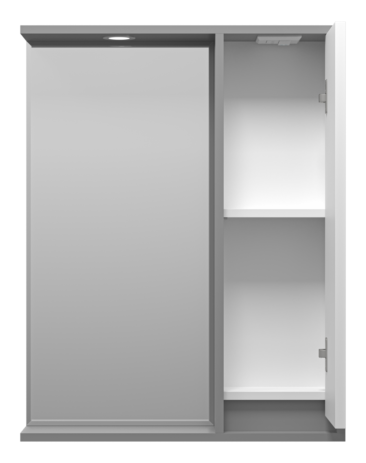 Зеркало-шкаф Brevita Balaton 65 R, белый/серый