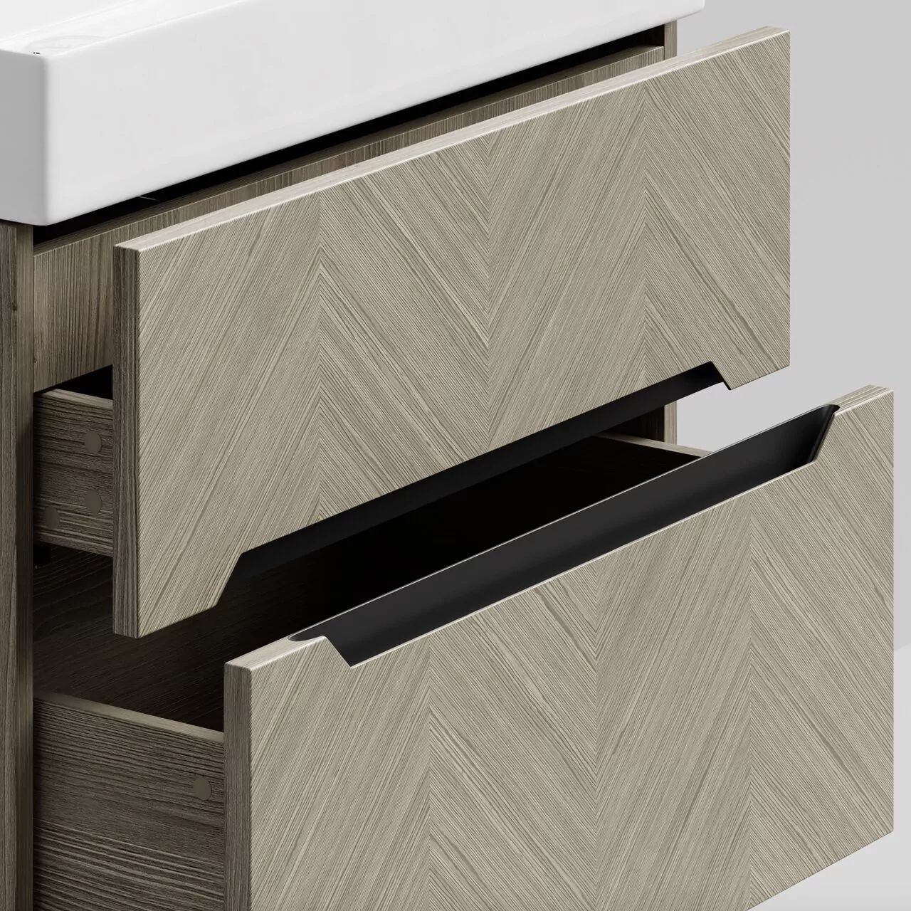 Тумба подвесная Vod-ok Элато 70 с раковиной Stance 70, дуб + 6 цветов