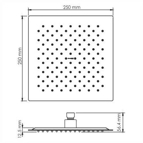Верхний душ WasserKraft A198 матовое золото