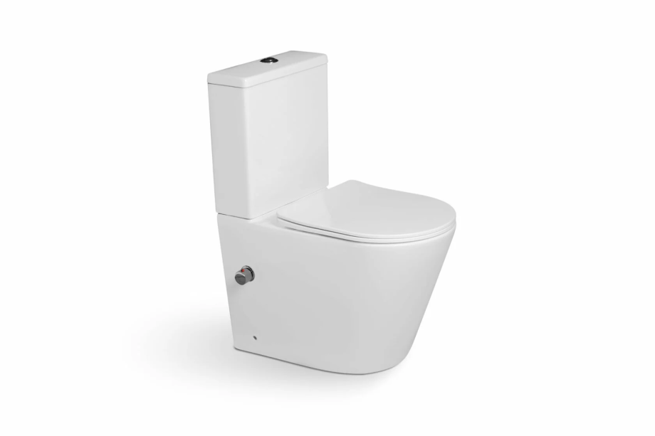 Унитаз - биде SantiLine SL-5014SM-BD напольный, безободковый, белый