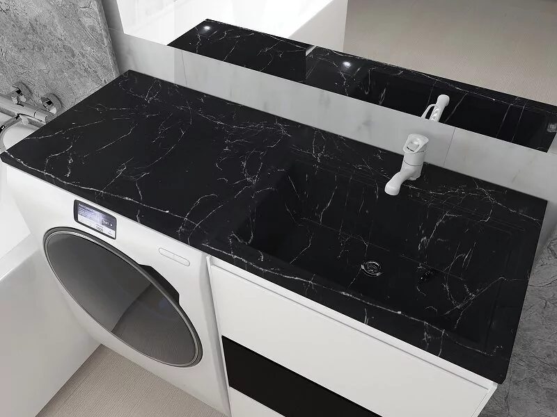 Раковина Stella Polar Мадлен 120 R черный мрамор