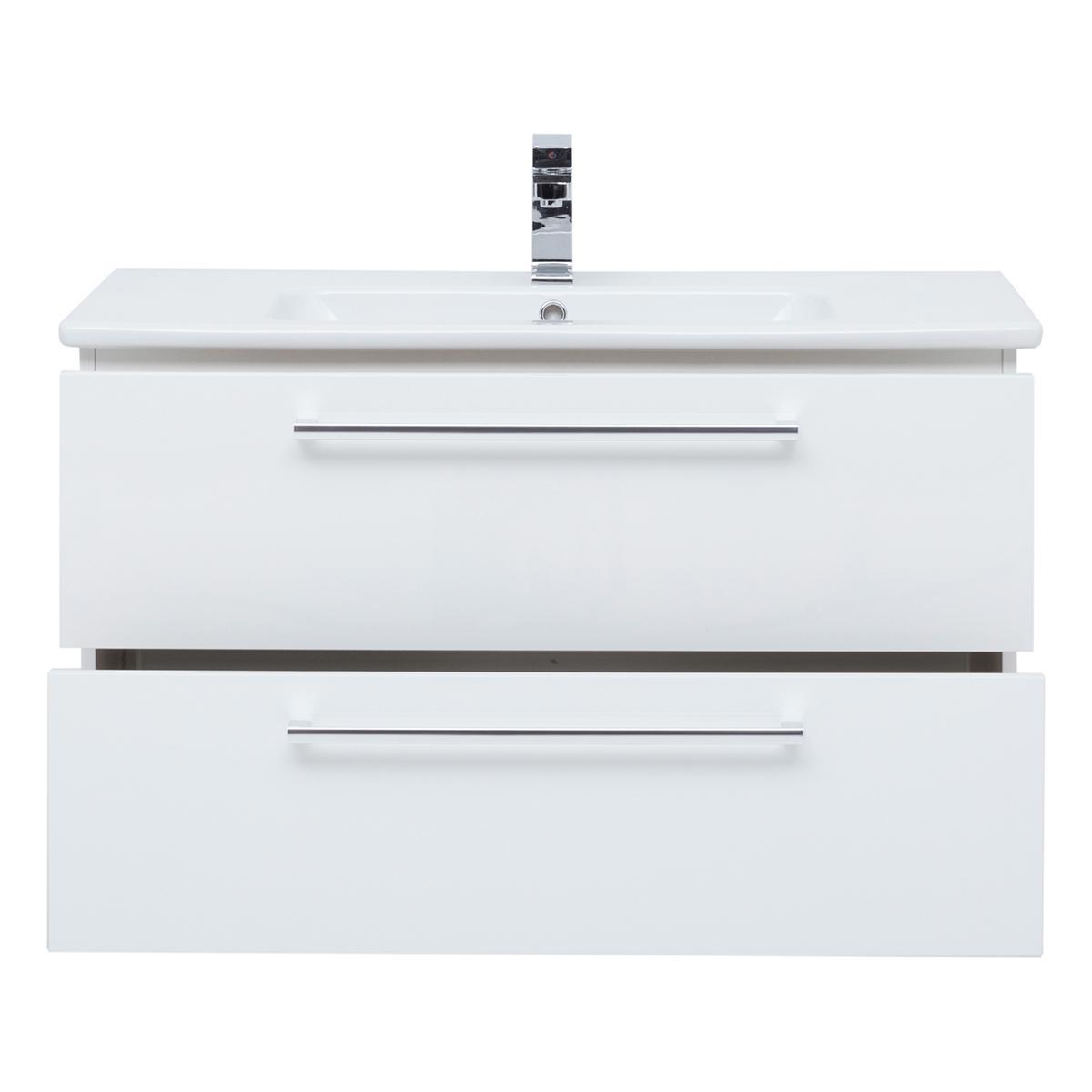 Тумба с раковиной подвесная Dreja Gio 100 см, белый