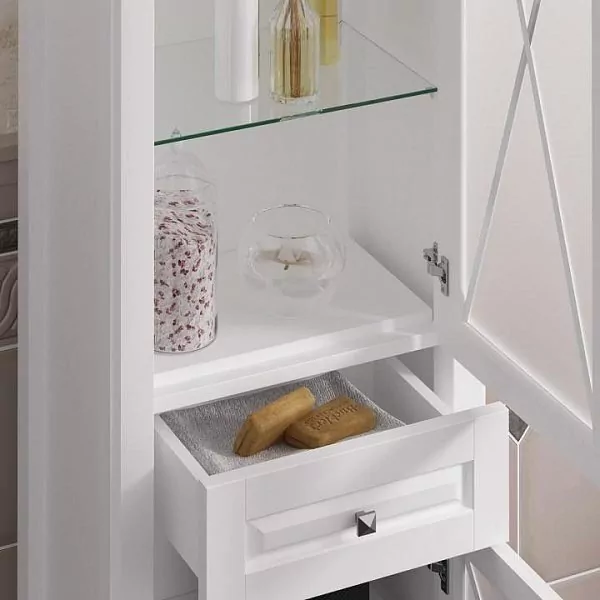 Пенал Opadiris Палермо 50 R белый матовый