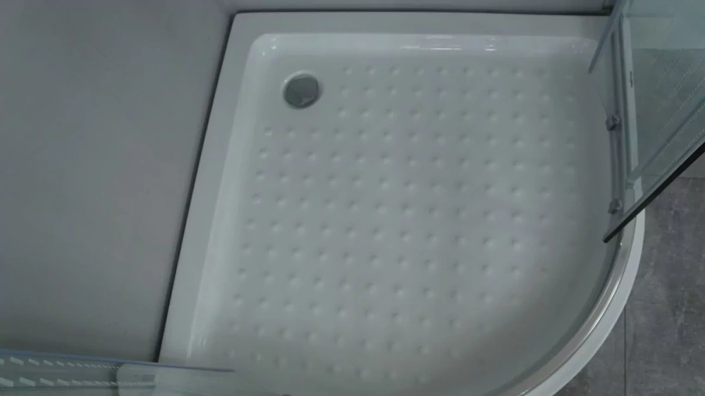 Душевой уголок Timo TL-1101 Romb Glass прозрачный 100х100 полукруглый 1/4, с низким поддоном, хром от магазина Vanna-Vanna.ru!