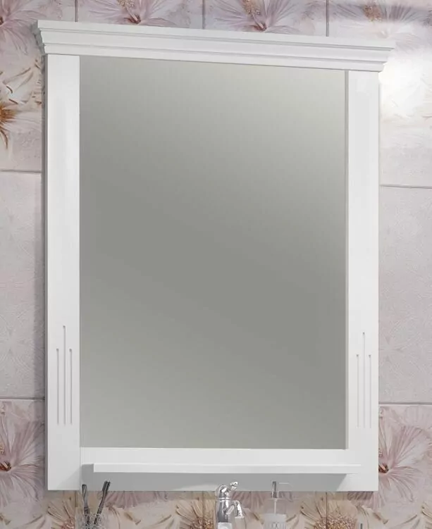 Зеркало Opadiris Риспекто 80 свет, белый матовый