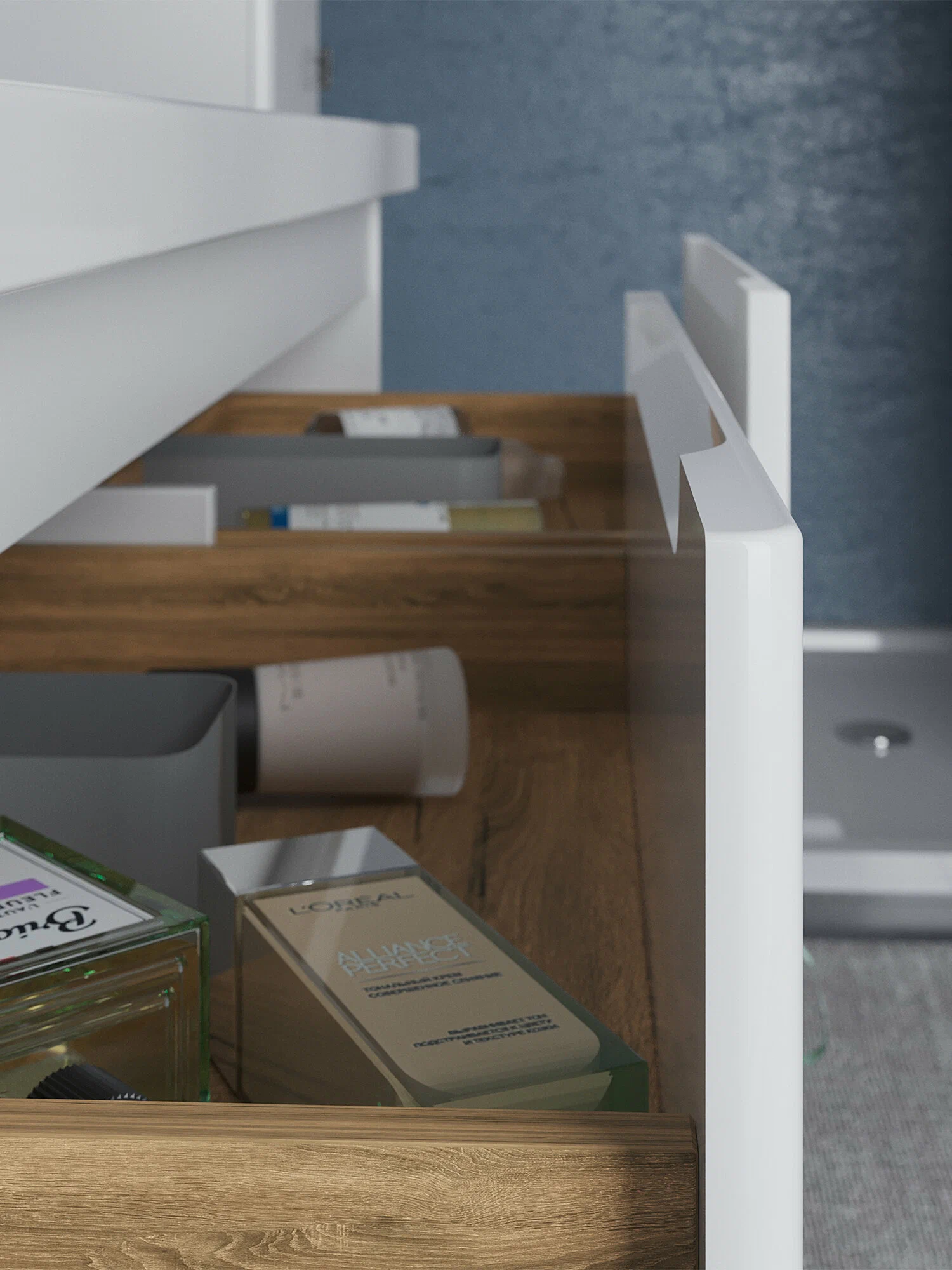 Тумба подвесная SanStar Riana 125 с раковиной Гармония 125, белая