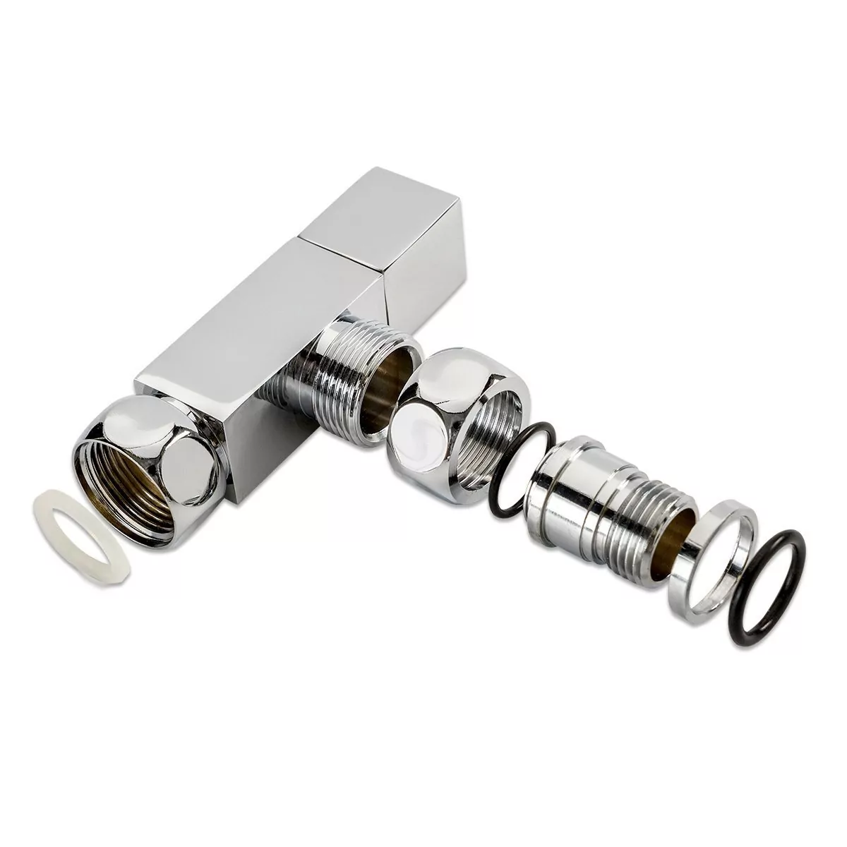 Вентиль угловой Laris 3/4"х1/2" г/ш хромированный для п/с квадратный LX 855SCH0504 2 шт.