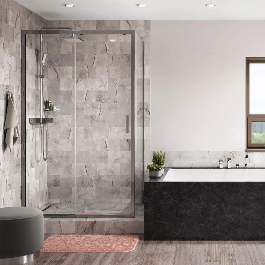 Душевой уголок Wasserkraft Main 41S16 прямоугольный, без поддона, прозрачное стекло, хром