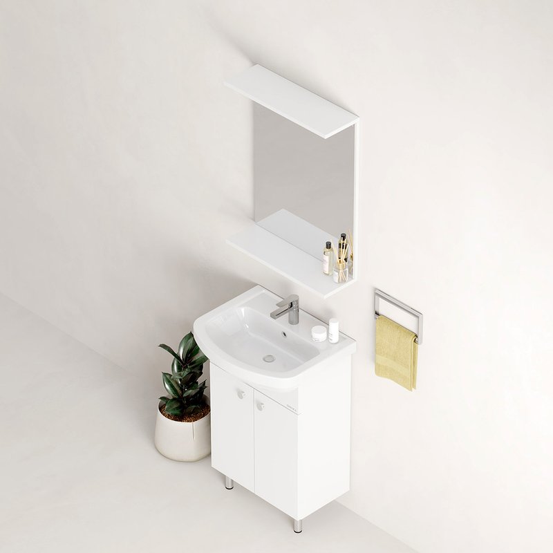 Мебель для ванной Onika Крит 52.10 комплект, собранный, напольный, белый