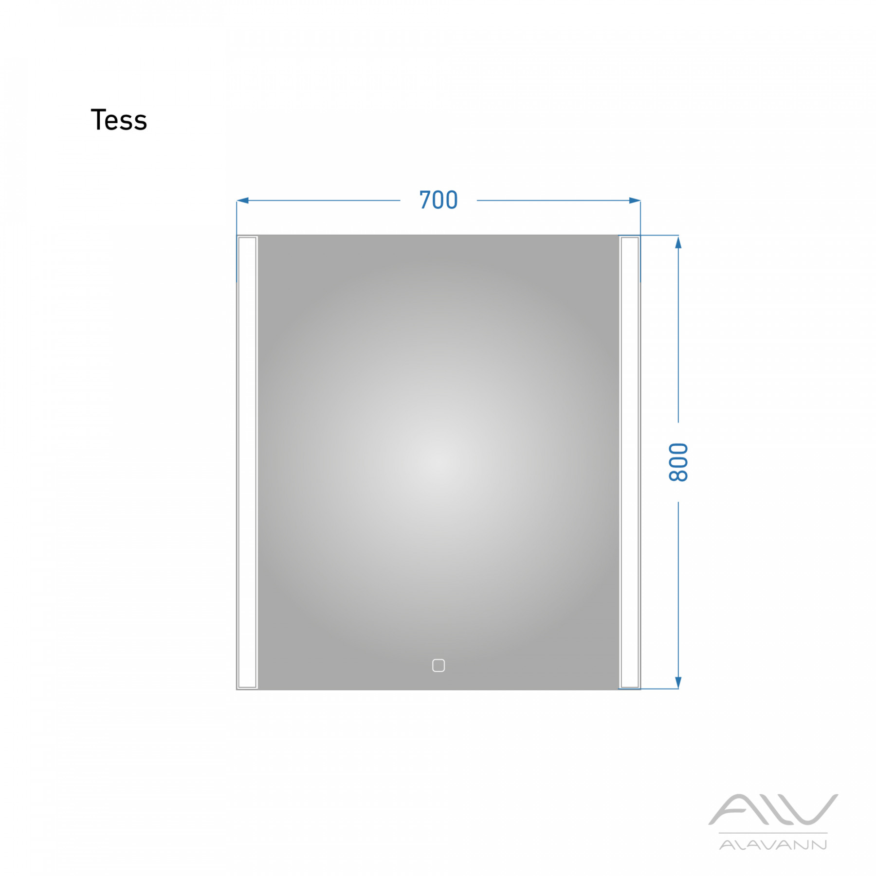 Зеркало Alavann Tess 70 Led подсветкой, сенсор