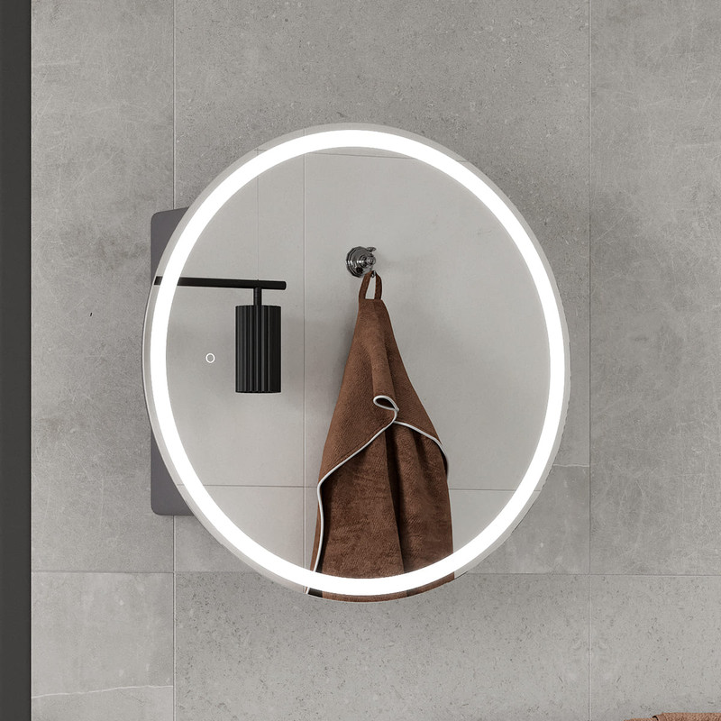 Зеркальный шкаф EQUIL Smile LED D60 графит софт