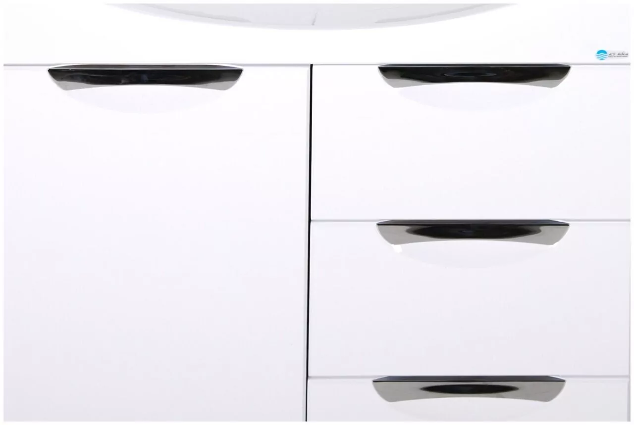 Тумба с раковиной Асб-мебель Мессина 70 напольная, 1 дверь, 3 ящика, белый