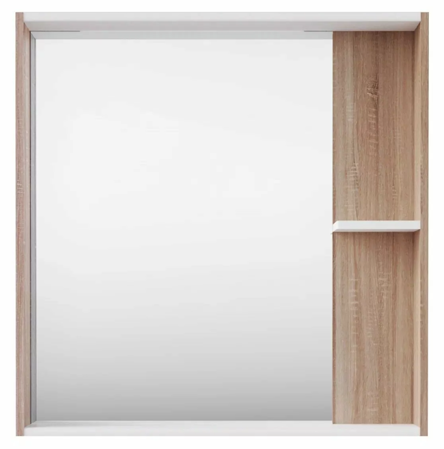 Зеркало шкаф Асб-мебель Адель 80 белый/дуб сонома