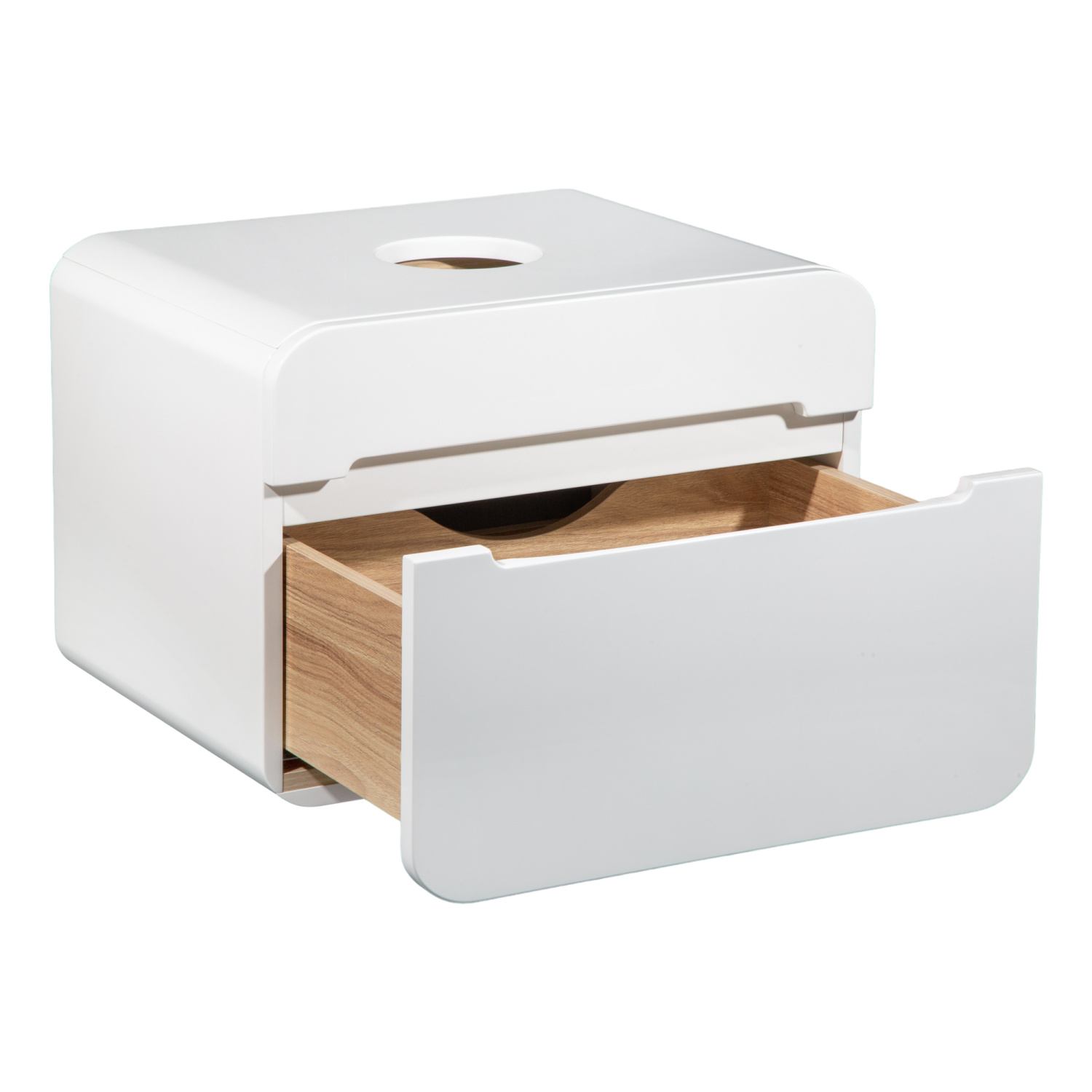 Тумба подвесная Runo Ницца 60 под накладную раковину, белый