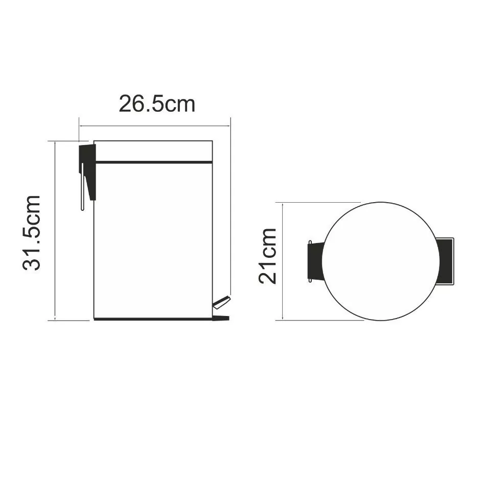 Ведро для мусора WasserKraft K-635 White белое